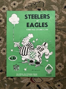 1956 Philadelphia Eagles at Pittsburgh Steelers NFL Football Program 10-14-56 - Picture 1 of 3