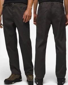 Prana Mens Stretch Zion Straight Fit Roll Up Snap Pant Gray Gorpcore 34W x 30L - Picture 1 of 18