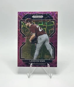 Prizm Draft Picks 2022 - Landon Sims Neon Pink Velocity #PDP34 Mississippi State - Imagen 1 de 2