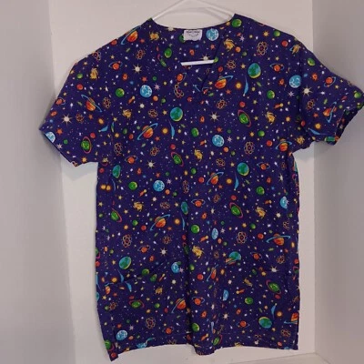 Blusa Médica Med Gear Cuello en V Púrpura Galaxy Talla S Foto 1 de 4