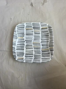 Corelle SQUARE IMANI Appetizer BREAD PLATE Ochre Black Indigenous - Picture 1 of 3