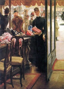 The Seller by James Tissot Giclee Fine Art Print Reproduction on Canvas - Picture 1 of 1