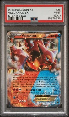 PSA 9(OC) 2016 Pokémon XY Volcanion Steam Siege #26 Mint POP 1 Rare Mythical - Image 1 of 2