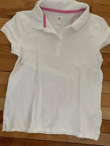 Girl's Gap gapkids XXL 14 16 white short sleeve polo shirt - Picture 1 of 1