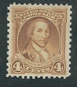 #709...4 Cent...Washington...6 Stamps...Mint Hinged, - Picture 1 of 1