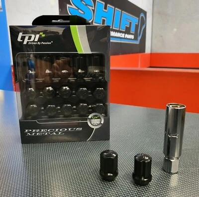 tpi Striker Black Wheel Nuts - Suits M12x1.25 Nissan, Subaru, Suzuki - Imagem 1 de 3
