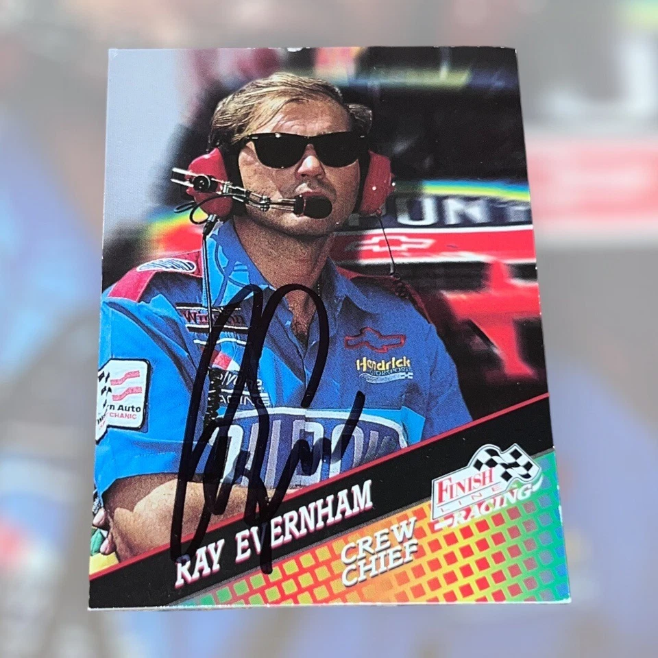 Ray Evernham signed VINTAGE NASCAR HOF card 1994 FINISH LINE RAINBOW WARRIOR V1 - Image 1 of 1