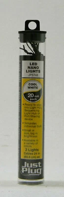 WOODLAND SCENICS JUST PLUG NANO LUCES BLANCAS FRÍAS (2) bombilla JP5748 WDS5748 NUEVO Foto 1 de 3