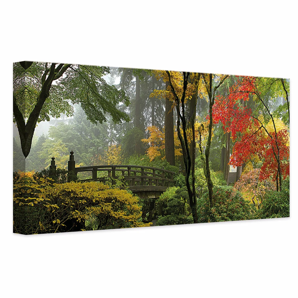 Leinwand Leinwandbild Japanischer Garten grün - Bild 1 von 1