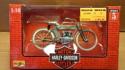 MAISTO 1/18 - Serie 5 Moto Harley-Davidson 1909 Twin 5D V-Twin - Tostado Foto 1 de 4