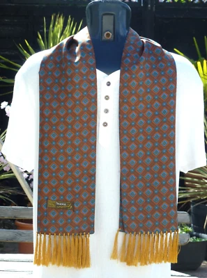 Vintage Grosvenor TOOTAL Scarf Cravat Dapper Mod Indie Skins Scooter Ascot Races - Image 1 of 4