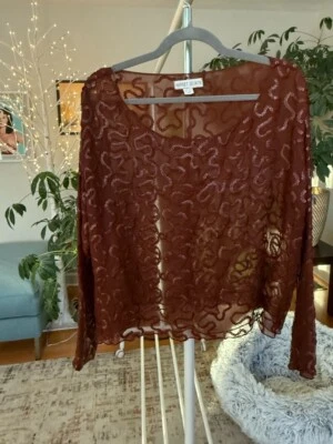 Harriet Selwyn conjunto vintage seda y lentejuelas mate óxido Foto 1 de 4