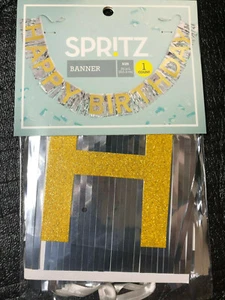 "Spritz Banner buon compleanno oro e argento 84" - Foto 1 di 3