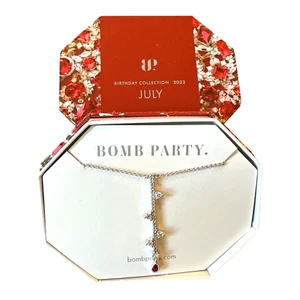 Bomb Party Necklace July Birthday 2022 Drop of Glam Necklace RBP5150 New - Picture 1 of 8