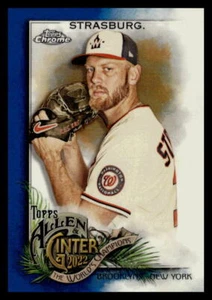 2022 Topps ALLEN & GINTER CHROME STEPHEN STRASBURG BLUE REFRACTOR 128/150 #20 - Picture 1 of 2