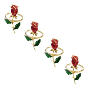 4 Pcs Napkin Ring Banquet Decor Accessory Modern Rings Valentine Holder - Picture 1 of 12