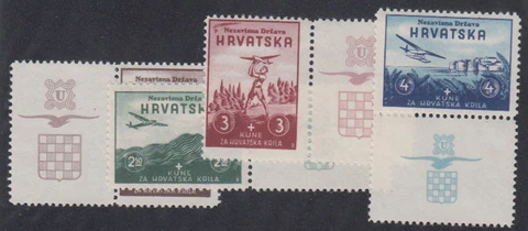 Croatia - 1942 - SC B7-10 - MH - Complete set - with labels Cover