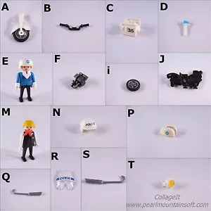 PLAYMOBIL VINTAGE 3564 RICAMBI MOTO TELAIO PNEUMATICO SELLA SCERIFFO 3581-C NOTA - Foto 1 di 22