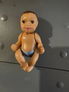 Barbie Happy Family Pregnant African American Newborn Belly Baby Blue Diaper HTF - Picture 1 of 5