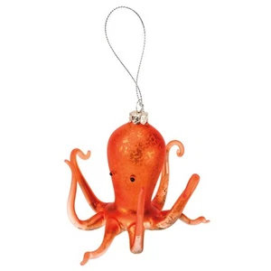 Coral Octopus Glass Ornament - Picture 1 of 1