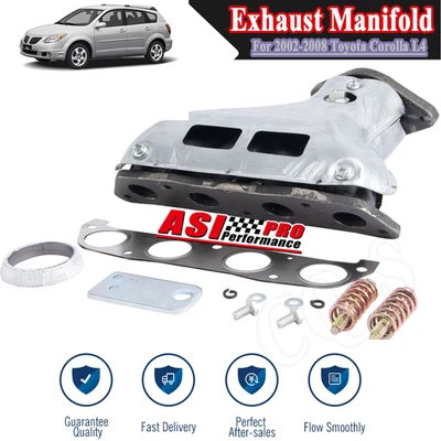 Exhaust Manifold W/ Gasket FIT 2003-2008 Toyota Corolla Matrix Pontiac Vibe 1.8L Foto 1 de 4