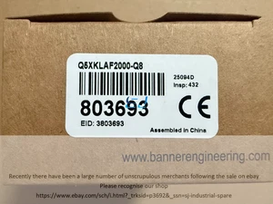 Brand new Banner Q5XKLAF2000-Q8 Sensor Q5XKLAF2000-Q8 - Picture 1 of 3