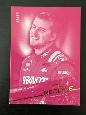 2013 Press Pass Redline Color Proof Magenta /15 Justin Allgaier #47 - Image 1 of 2