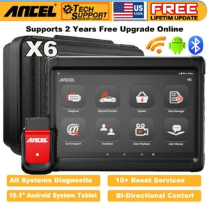 ANCEL X6 Bidirectional OBDII Scanner ABS DPF DPF SRS Auto Diagnostic Tool Tablet - Picture 1 of 9