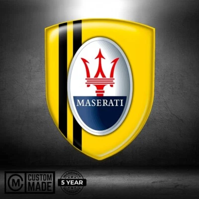 Pegatina Maserati | Calcomanía insignia guardabarros | Logotipo lateral maletero parachoques portátil etc. Foto 1 de 4