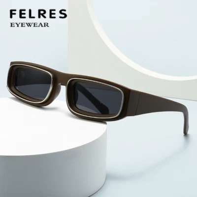 Men Women Square Outdoor Sunglasses Driving Small Frame Fashion Shade Glasses  - Image 1 of 4