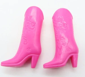VTG Barbie Doll Fashion Jeans/Lights Lace lt Pink Cowboy Western Boots Superstar - Picture 1 of 7