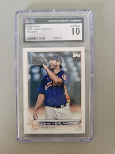 2022 Topps #350 Justin Verlander Variation CGC 10 GEM MINT - Picture 1 of 3