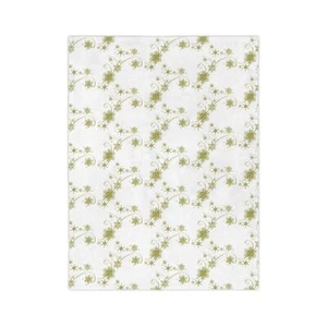 Leichte Samt Minky Decke - Golden Snow Swirl - Bild 1 von 14