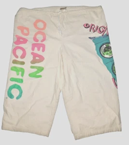VTG 80'S OP OCEAN PACIFIC JAMMER PAPER BAG SHORTS FLOUR CROPPED RARE one size - Picture 1 of 21