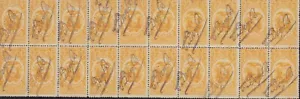 ECUADOR 1901 25c BLOCK OF 20 WITH FIRESTAMP CANCEL - Picture 1 of 1