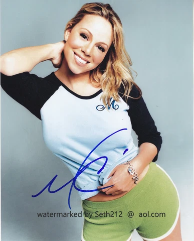 MARIAH CAREY hand signed 8x10 color photograph  photo autographed Cover