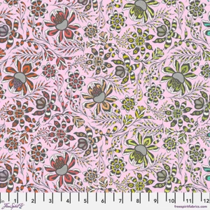 NEW! TULA PINK ROAR! WILD VINE in BLUSH ROAR RAINBOW FLORAL COTTON FABRIC HY - Picture 1 of 1