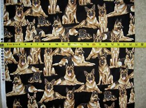 German Shepherd Dog Dogs 7364 Timeless 34 INCH BOLT END Durable Cotton Fabric