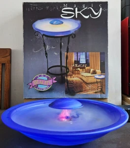 Magic Sky Cool Mist Humidifier Dry Ice Diffuser w/ 40cm Blue Glass Bowl EXC COND - Picture 1 of 12