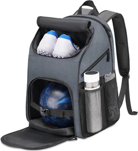 Bowling Backpack, Single Bowling Ball Bag with Shoe Bag up to Size 16, Bowling A - Picture 1 of 12