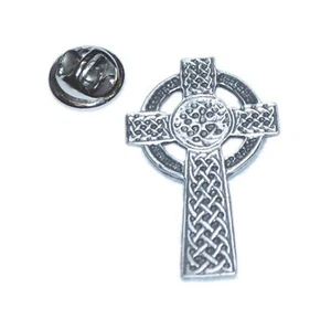 Celtic Cross Pewter Lapel Pin Badge XDHLP0157 - Picture 1 of 1