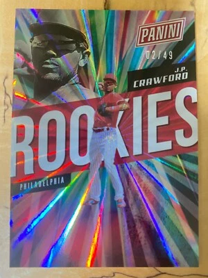 2018 J.P. Crawford RC Panini National NSCC #02/49 Rainbow Spokes Rookie Phillies - Image 1 of 2