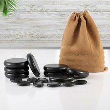 Natural Basalt Massage Stone, Hot Rock Massage Set, Hot Stones for Spa