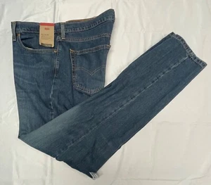 LEVIS 511 SLIM JEANS MENS 36 X 34 BLUE JEAN 100% COTTON STRETCH SITS BELOW WAIST - Picture 1 of 12