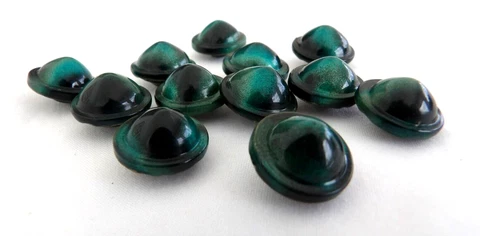 antique,vintage,DECO ERA,Beautiful CELLULOID BUTTON,PEACOCK COLORS LOT OF 12 NOS Cover