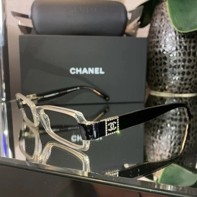 Chanel рамки прозрачный черный 3064-B ограниченного тиража Swarovski кристалл B РЕДКАЯ! - Изображение 1 из 4