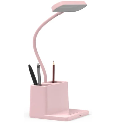 Lámpara de escritorio rosa para niñas. Funciona con pilas, controle de tiene táctil, - Imagem 1 de 4