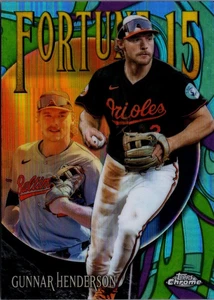 2025 Topps Chrome Fortune 15 #F152 Gunnar Henderson Baltimore Orioles - Picture 1 of 2