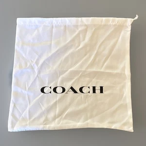 COACH Dust Bag Storage Protective Drawstring Small 14x14 White Satin - Picture 1 of 5