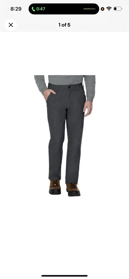 CAT Men's Flex Waist Band Cellular Pocket Utility Pants Gray 40